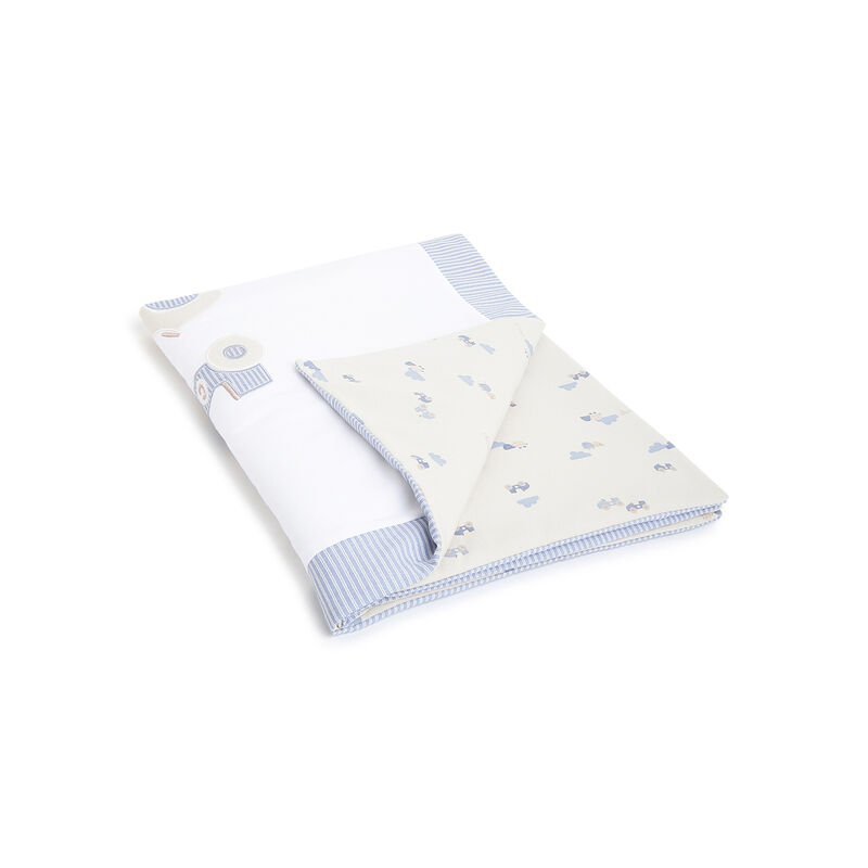 Boys White Knitted Pram Blanket image number 3